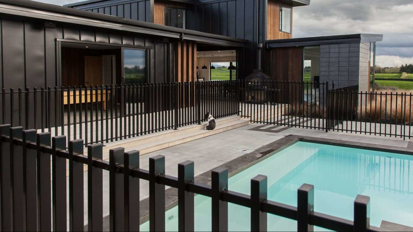 Finned Pool Fence